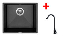Sinks FRAME 457 Metalblack + ELASTA černá matná 